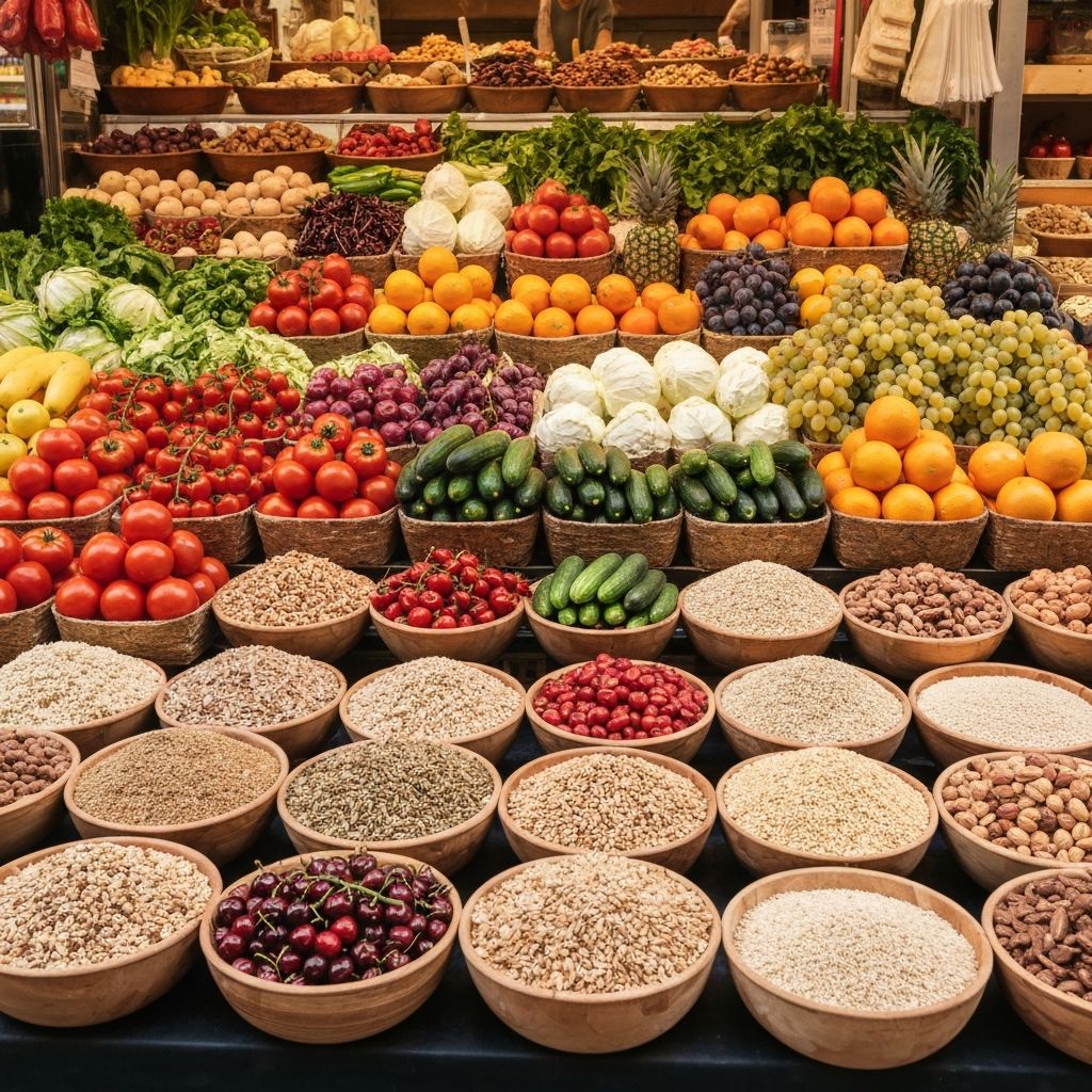 Fresh foods at market